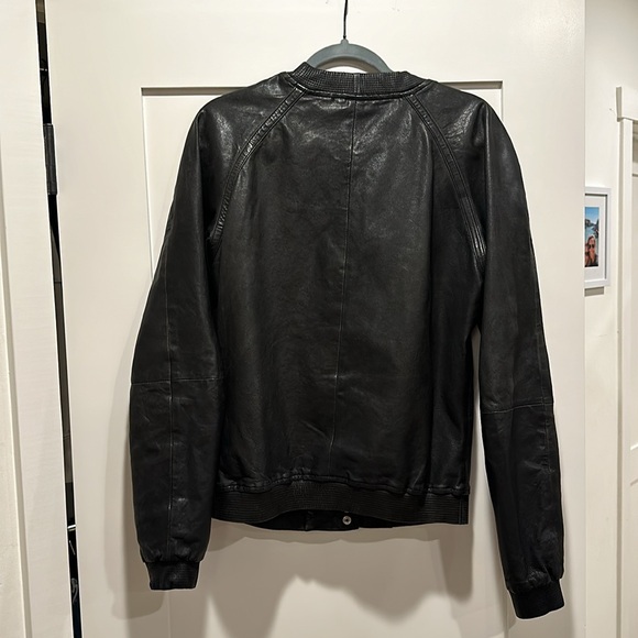 Maison Scotch Mademoiselle Leather Jacket Size 3 - Picture 4 of 6